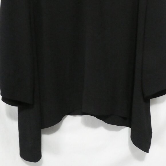 LOVE & LEGEND | size 16 | Black Long Sleeve V-NECK Blouse | Full Lace Arm Strips - Picture 7 of 14